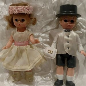 Adorable Vintage Ring Bearer and Flower Girl Dolls
